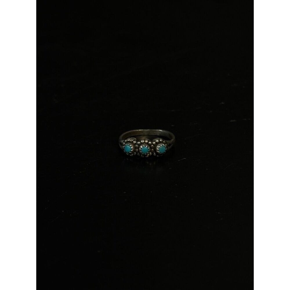 Bell Trading Post Turquoise Sterling Silver Ring Sz 1.5